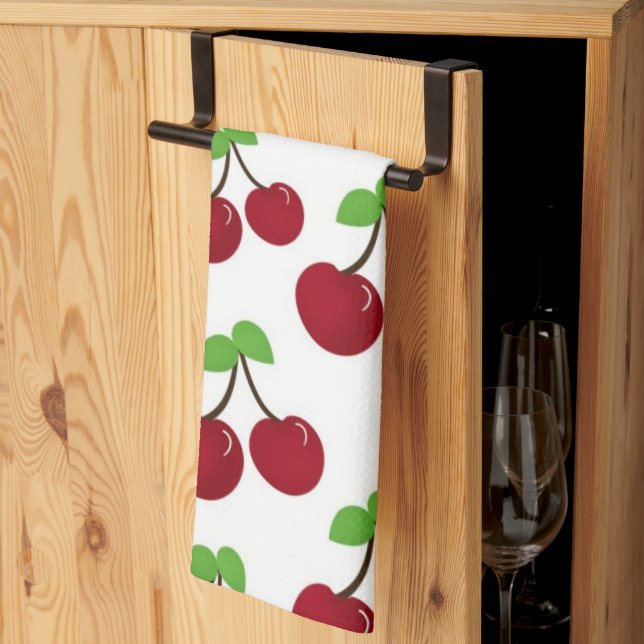 Cherries Microfiber Kitchen Towel Kökshandduk (Thirds Fold)