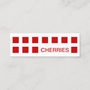 CHERRIES (modets kvadrater) Mini Visitkort