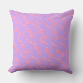 Cherries Mönster Pillow Rosa Girly Dormroom Kudde