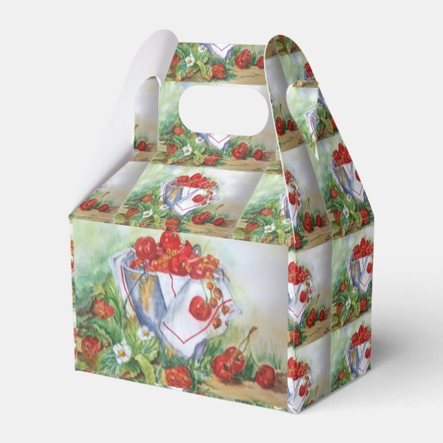 CHERRIES OCH STRAWBERRIES I EN JÄRN RUSTY BUCKET PRESENTASKAR (Baksidan Sidan)