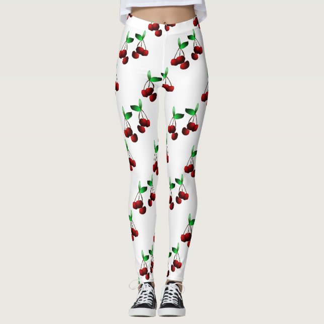 Cherries on White Leggings (Framsida)