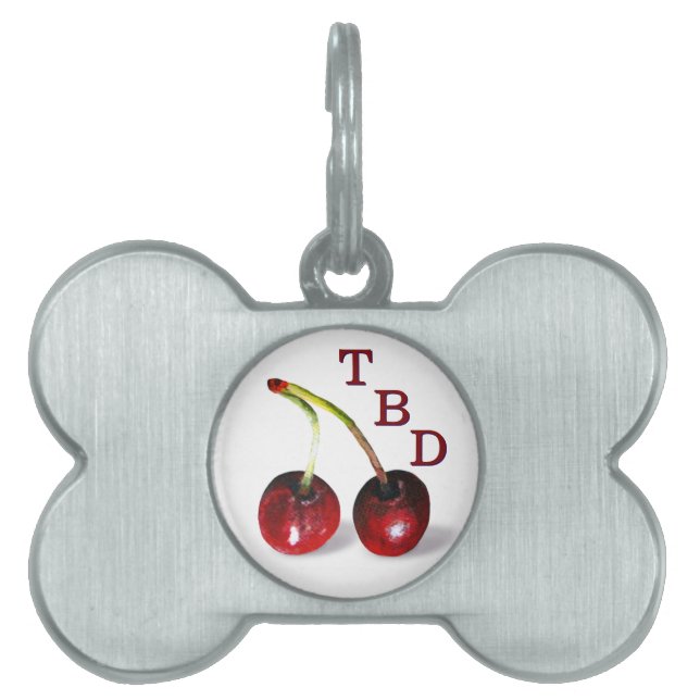 Cherries Pet Tag ID-bricka Husdjur (Framsidan)