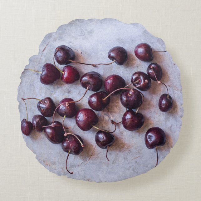 Cherries Rund Kudde (Framsidan)