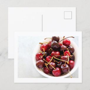 Cherries skål helg vykort