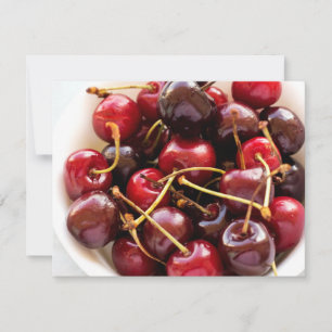 Cherries skål julkort