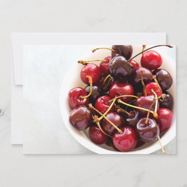 Cherries skål julkort (Framsida)