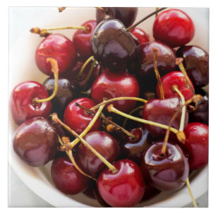Cherries skål kakelplatta