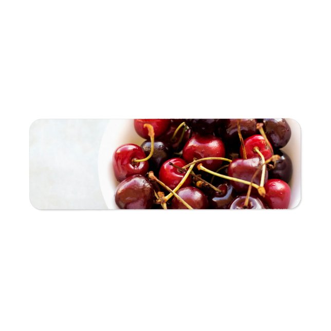 Cherries skål returadress etikett (Framsidan)