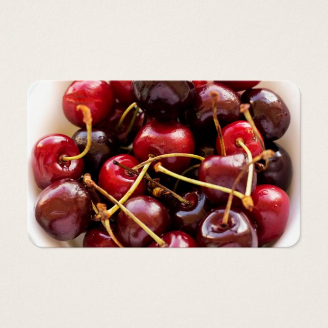 Cherries skål visitkort (Framsida)