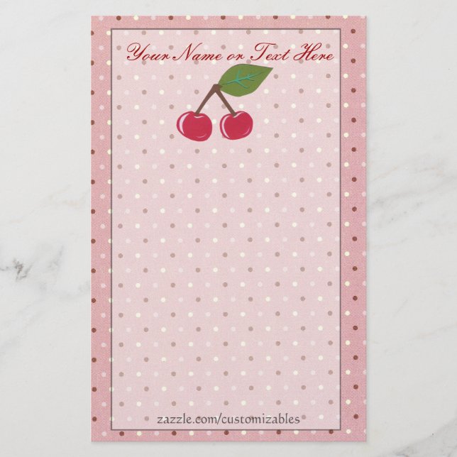 Cherries Stationery Brevpapper (Framsida)