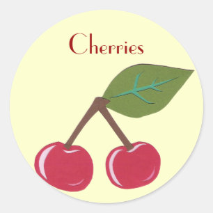 Cherries Sticker Runt Klistermärke