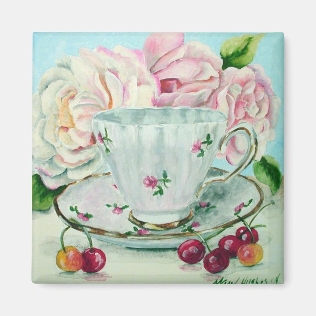 Cherries & Tea Magnet (Framsidan)