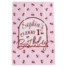 Cherries Theme First Birthday Gift Bag