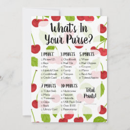 Cherries What's in your Purse Shower Game Cherry