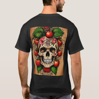 Cherriesskalle Tattoo Design Tee