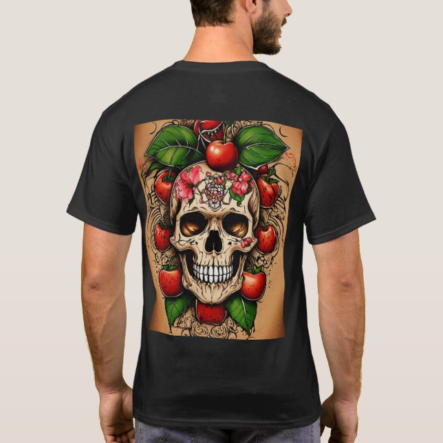 Cherriesskalle Tattoo Design Tee (Baksida)