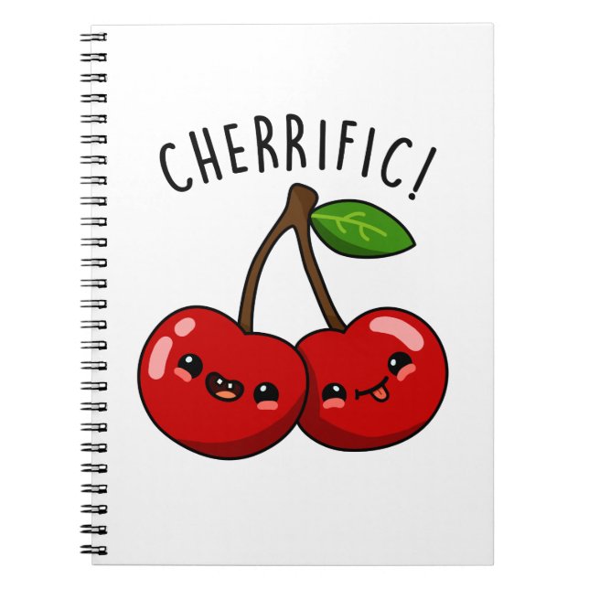 Cherrific Funny Red Cherry Pun Anteckningsbok (Framsidan)