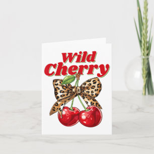 Cherry Älskare Leopard Coquette Summer Vibes Vild Kort