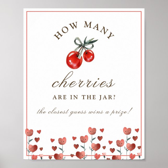 Cherry and Heart Hur många vildbabyskor? Poster (Framsidan)