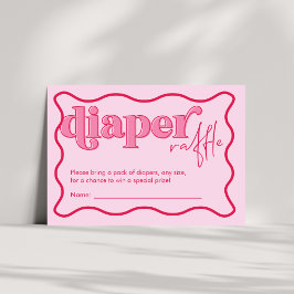 Cherry Baby Shower Diaper Raffle-höljeskort Tilläggskort