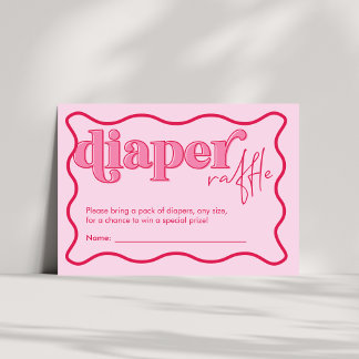 Cherry Baby Shower Diaper Raffle-höljeskort Tilläggskort