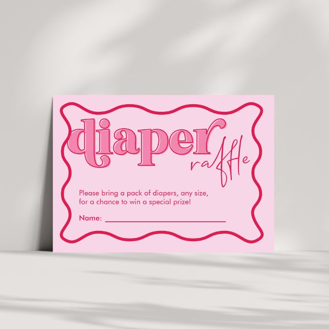 Cherry Baby Shower Diaper Raffle-höljeskort Tilläggskort (Skapare uppladdad)