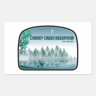 Cherry Bäck Reservoir Colorado Hjort Rektangulärt Klistermärke