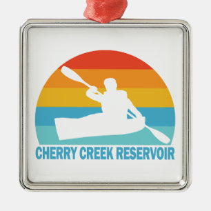 Cherry Bäck Reservoir Colorado Kayak Julgransprydnad Metall