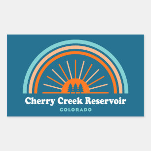 Cherry Bäck Reservoir Colorado Rainbow Rektangulärt Klistermärke
