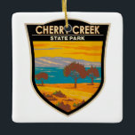 Cherry Bäck State Park Colorado Vintage Julgransprydnad Keramik<br><div class="desc">Ett exempel på detta är delstaten Cherry Bäck. Parken består av en naturlig prärie- och våtmarksmiljö med en reservoar i centrum.</div>