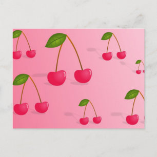 Cherry Background Vykort