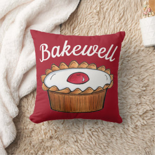 Cherry Bakewell Tart British Food UK Pastry Baking Kudde