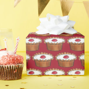 Cherry Bakewell Tart British Food UK Pastry Baking Presentpapper