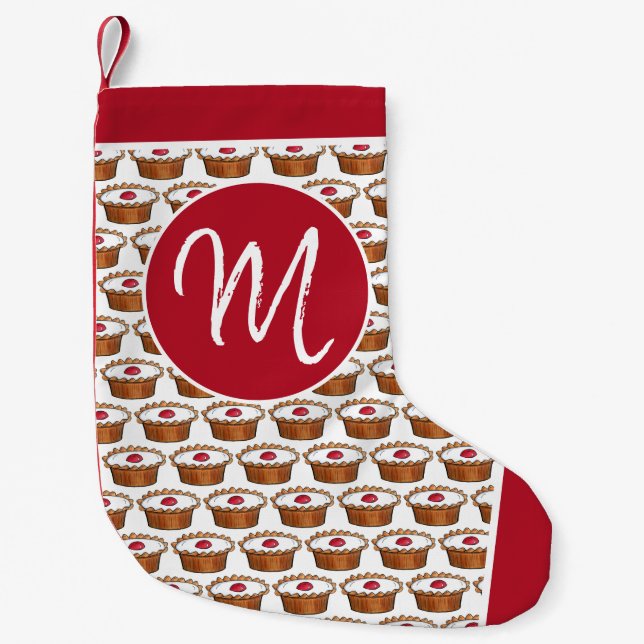 Cherry Bakewell Tart England British Food Sweet Liten Julstrumpa (Framsidan)