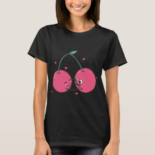 Cherry Best Friend Girl Girlkompis Smile Twin Berr T Shirt
