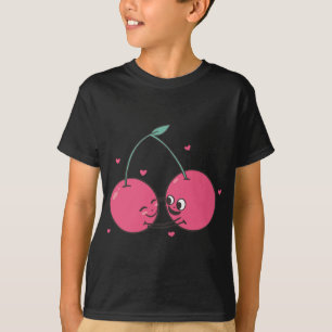 Cherry Best Friend Girl Girlkompis Smile Twin Berr T Shirt
