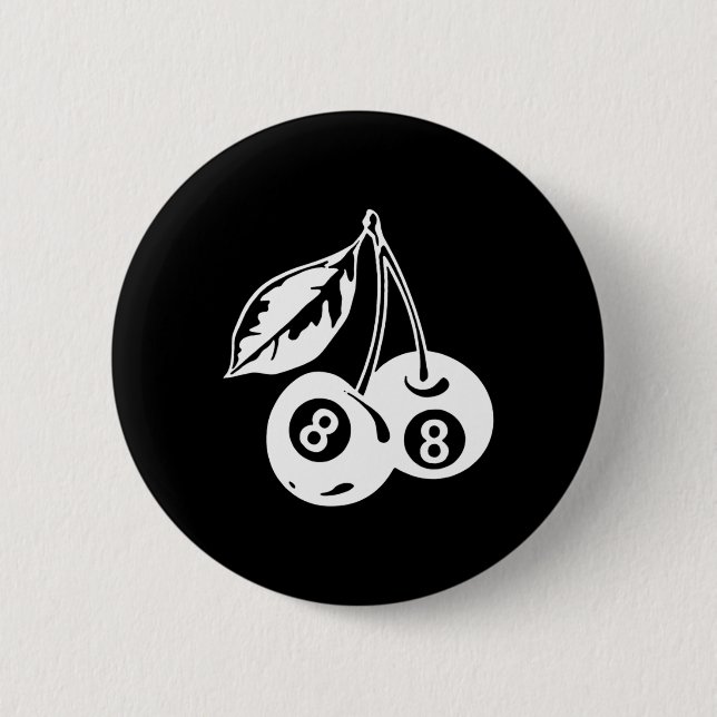 Cherry Billiards - Snyggt Bassäng Game Knapp (Framsida)