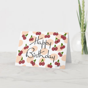 Cherry Birthday-kort Kort