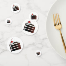 Cherry Black Forest Cake Slice Födelsedagsfest Foo