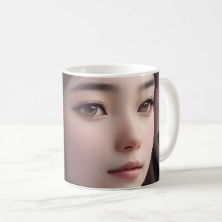 Cherry Blommar Adorned Girl Kaffemugg