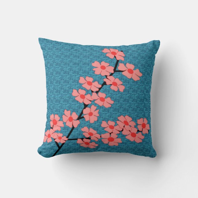 Cherry Blommar American Mojo Pillow Kudde (Framsida)
