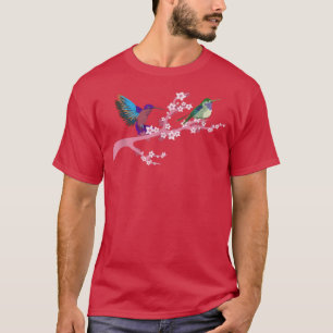 Cherry Blommar Animal Blommigt Sakura Bird Vintage T Shirt
