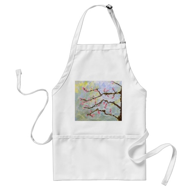Cherry Blommar Apron Förkläde (Framsidan)