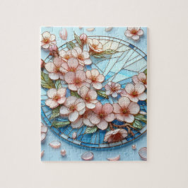 Cherry Blommar Art Jigszle Puzzle Pussel