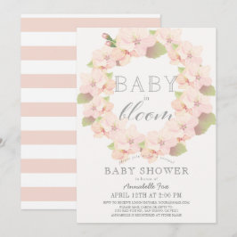Cherry Blommar Baby i Bloom Virtuell Baby Shower Inbjudningar
