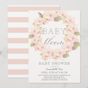 Cherry Blommar Baby i Bloom Virtuell Baby Shower Inbjudningar