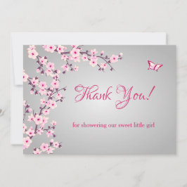 Cherry Blommar Baby Shower | Fototackkort Tack Kort