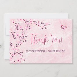 Cherry Blommar Baby Shower | Fototackkort Tack Kort