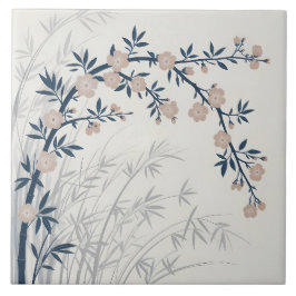 Cherry Blommar & Bamboo Ceramic Tile Kakelplatta