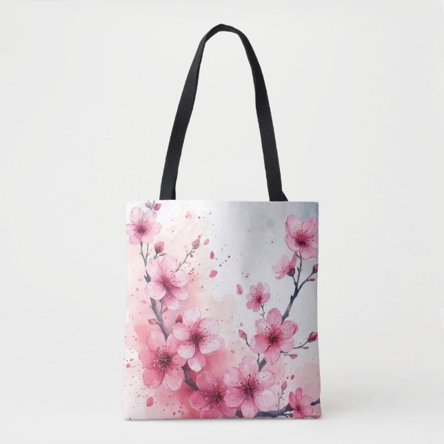 Cherry Blommar Beauty Tote Bag Tygkasse (Framsida)